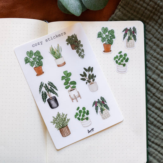 Houseplant Matte Vinyl Waterproof Sticker Sheet (Matte)