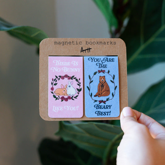 Coquette Animal Pun Magnetic Bookmarks