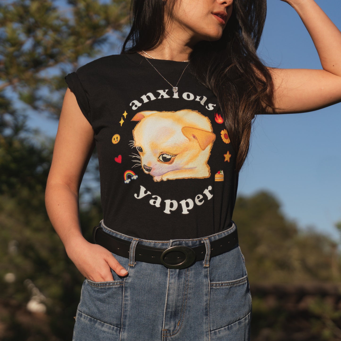 "Anxious Yapper" Chihuahua Graphic Tee (Unisex)