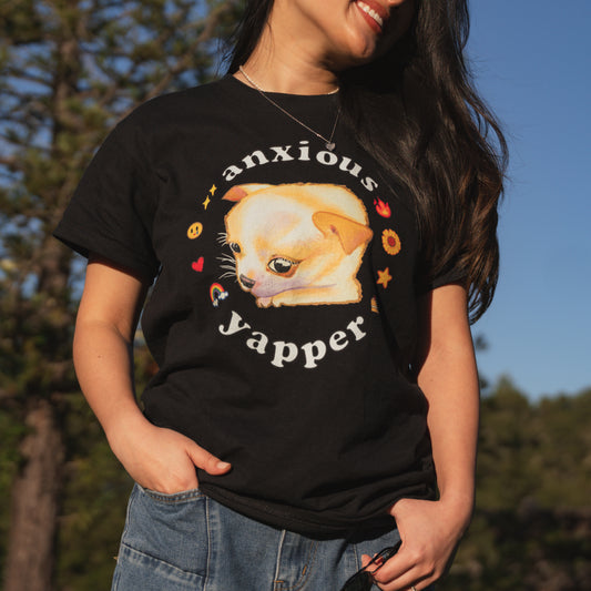 "Anxious Yapper" Chihuahua Graphic Tee (Unisex)