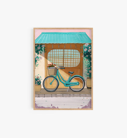 Set of 4 Japan-inspired Gouache Art Prints